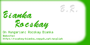 bianka rocskay business card